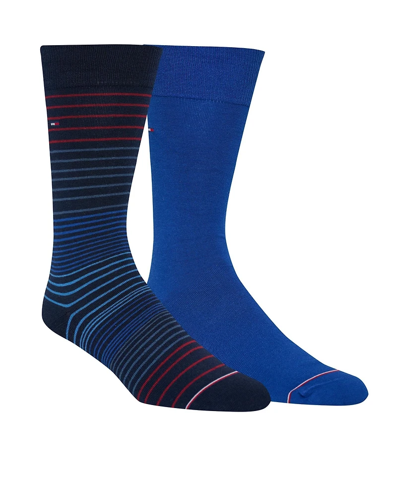 Tommy Hilfiger Men's Dress Crew Socks, 2-Pack
