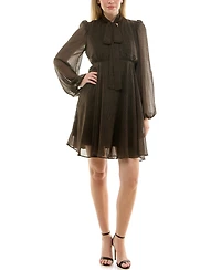 Taylor Women's Empire Waist Mini with Tie Dress