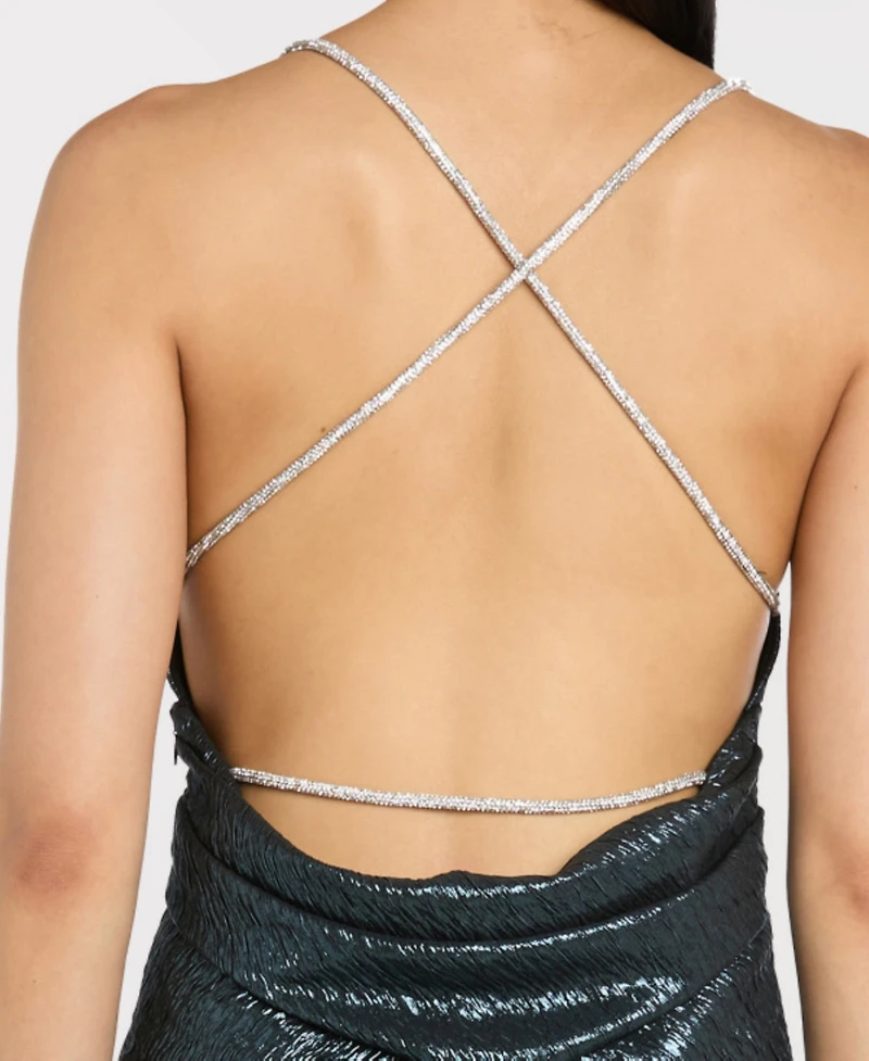 Morgan & Company Juniors' Rhinestone Cord Strappy Dress