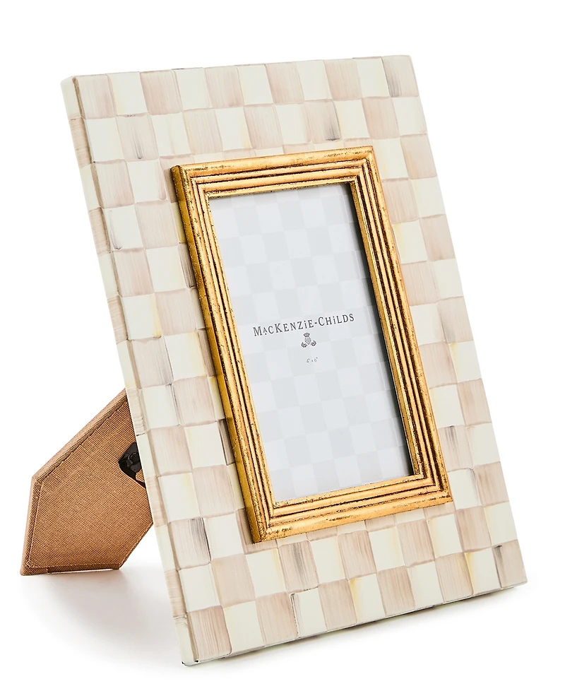MacKenzie-Childs Mocha Check Frame, 4" x 6"