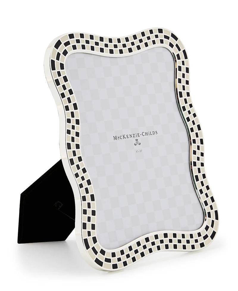 Mackenzie-Childs Wavy Check Silver Plated Frame, 8" x 10"