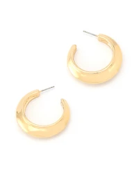 Steve Madden Gold Boho Chubby Hoop Earrings