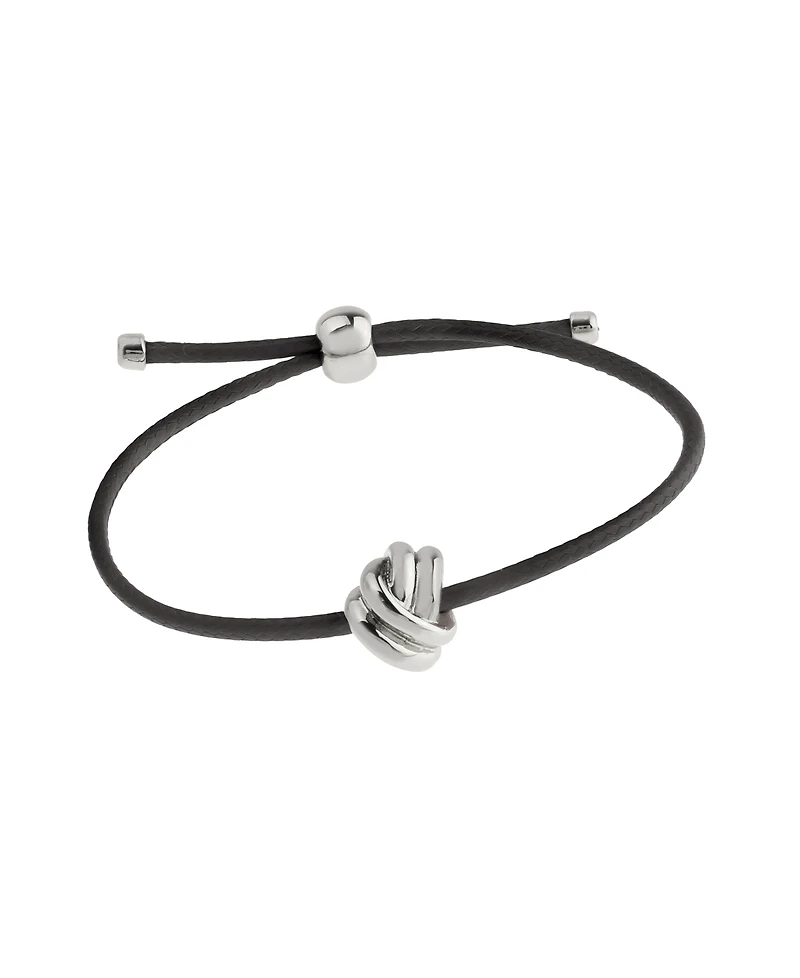 Steve Madden Black Knot Friendship Slider Bracelet