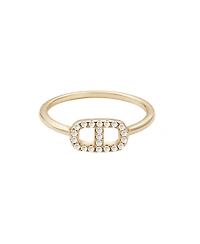 Adornia Fine 14k Gold Vermeil .925 Sterling Silver Cz Mariner Link Ring