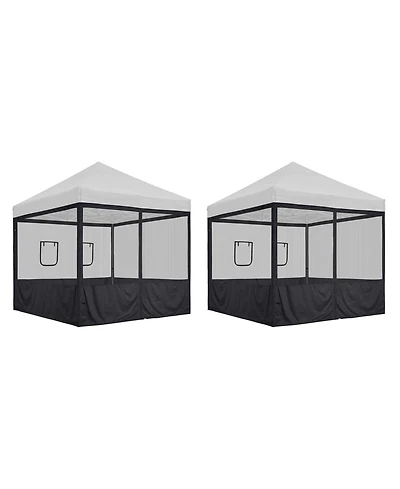 Yescom InstaHibit 8 Pcs 10 ft Pop Up Canopy Tent Sidewall Mesh Side Wall Party Canopy