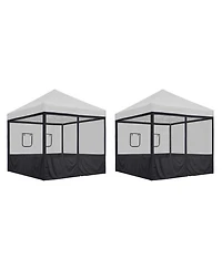 Yescom InstaHibit 8 Pcs 10 ft Pop Up Canopy Tent Sidewall Mesh Side Wall Party Canopy