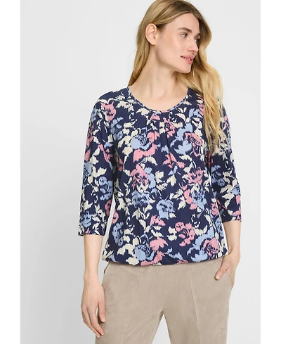 Olsen Women's Abstract Floral T-Shirt