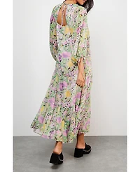 Warehouse Women's Chiffon Batwing Midi Dress