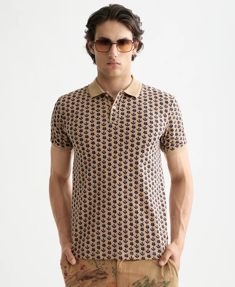 Scotch & Soda Men's All Over Print Polo Shirt