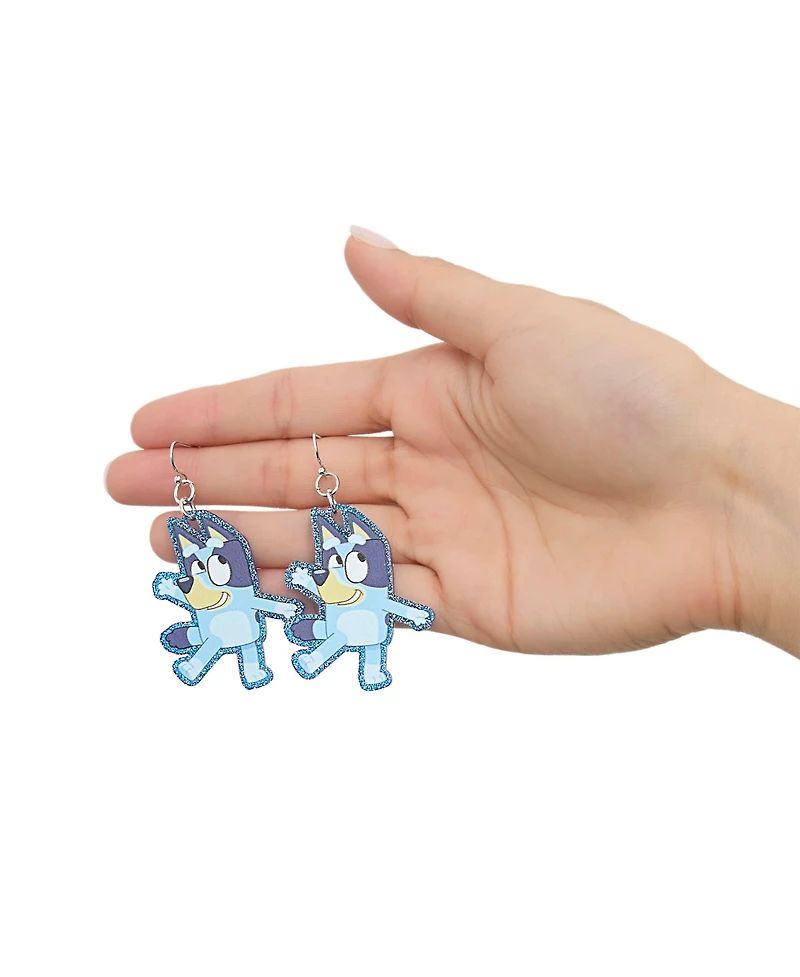 Bluey Drop Earrings with Character Silhouettes - Lightweight and Fun Kids Jewelry