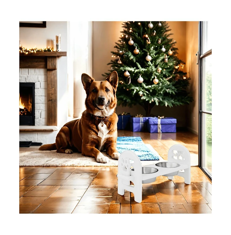 Aostirmotor Multi-Functional Adjustable Pet Dish Outdoor Indoor Use Non-Slip Base & Compact Storage