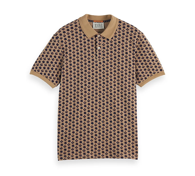 Scotch & Soda Men's All Over Print Polo Shirt