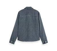 Scotch & Soda Men's Long Sleeve Striped Overshirt