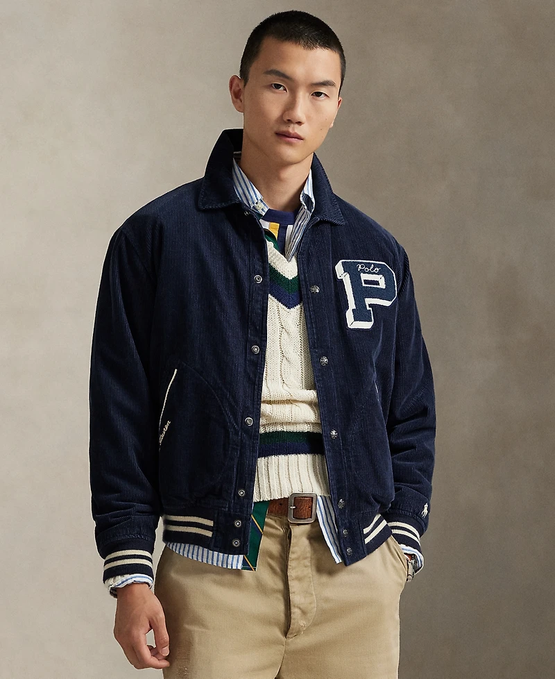 Polo Ralph Lauren Men's Corduroy Letterman Jacket