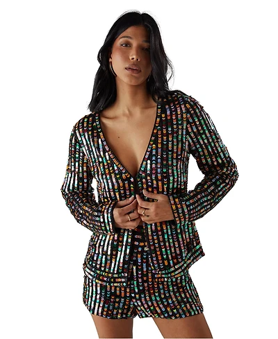 Warehouse Women's Premium Hand Embellished Sequin Jacket