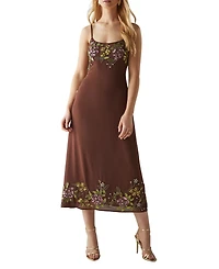 Warehouse Embellished Strappy Sequin Midi Dress
