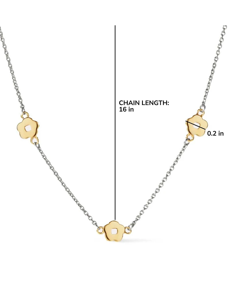 Ana Luisa Flower Necklace - Rowena Necklace Two Tone