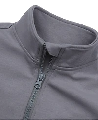 Lands' End Boys Long Sleeve Knit Full Zip Mock Neck Sweatshirt
