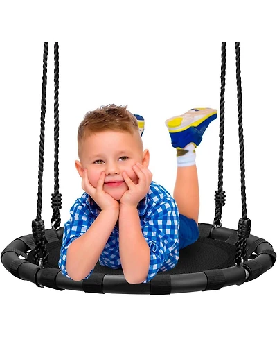 Sorbus Fabric Spinner Swing 24 inch diameter black