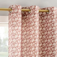 No. 918 Trinity Tonal Floral Semi-Sheer Grommet Curtain Panel