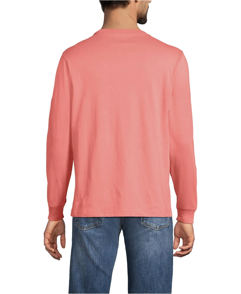 Lands' End Men's Tall Super-t Long Sleeve Henley Shirt