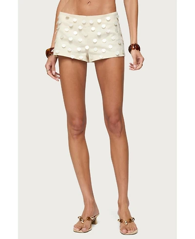 Edikted Womens Arielle Iridescent Shorts
