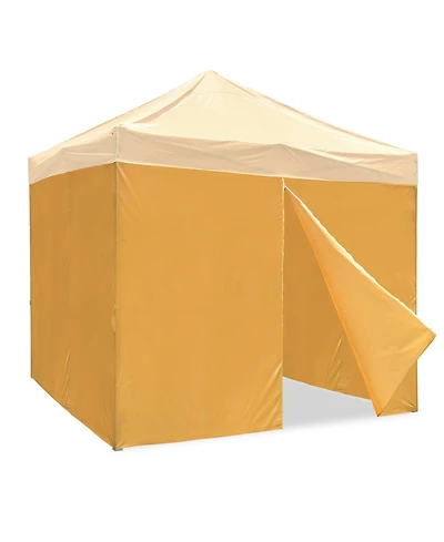 InstaHibit Set of 4 Sidewall Fits 10x10ft Canopy Tent with Zipper UV30+ Outdoor Party Yellow