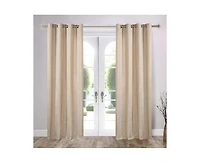 Superior Noor Chenille Semi-Blackout Machine Washable Curtains, Set of 2 Panels
