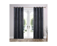 Superior Noor Chenille Semi-Blackout Machine Washable Curtains, Set of 2 Panels