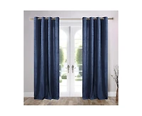 Superior Noor Chenille Semi-Blackout Machine Washable Curtains, Set of 2 Panels