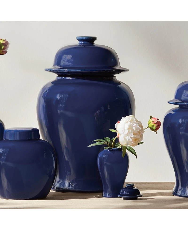 Napa Home & Garden Koa Lidded Ginger Jar Large - Navy Ceramic Decor