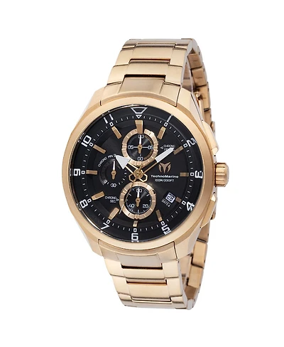 Technomarine Men's Tm-318120 Ocean Quartz Black Dial Watch