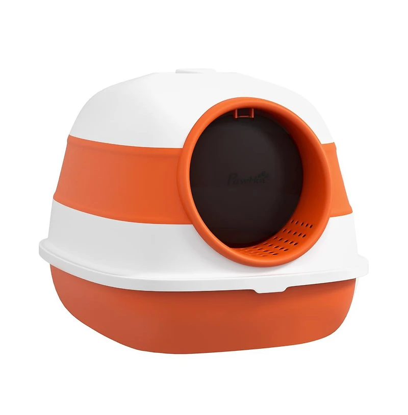 Zeus & Ruta Covered Cat Litter Box with Lid and Two-Way Door