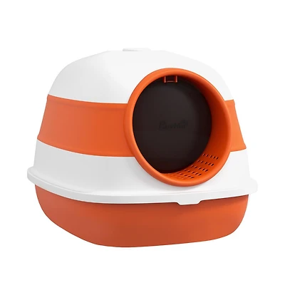 Zeus & Ruta Covered Cat Litter Box with Lid and Two-Way Door