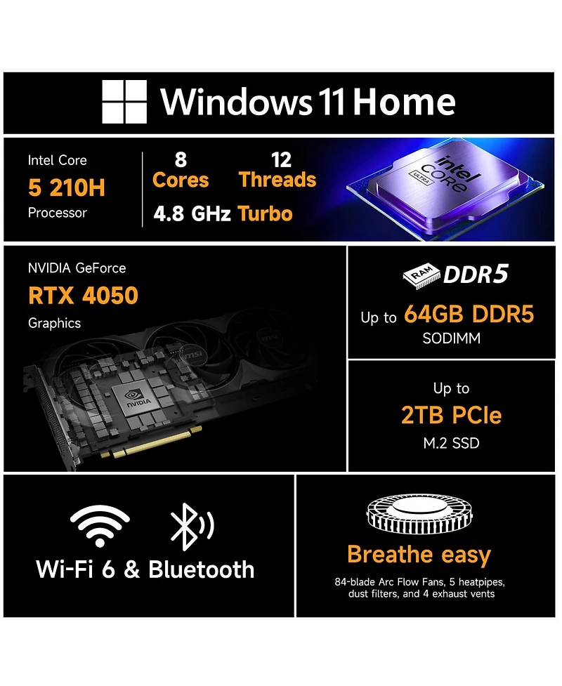 Asus Tuf F16 16" Gaming Traditional Laptop Intel Core 5 210H 16GB Ram Nvidia GeForce Rtx 4050 512GB Ssd Storage Windows 11 Home Fhd+ 144Hz - Grey