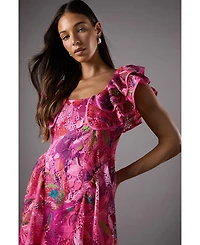 Coast Women's Frill Sleeve Midi Dress