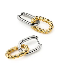 Ana Luisa Drop Earrings - Ash Double Mini Two Tone