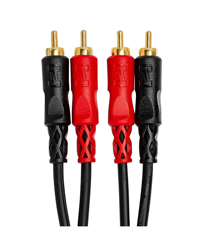 Hosa Technology 3.3'/1m 2 Rca Male to 2 Rca Male Stereo Interconnect Cable, Gold Contacts