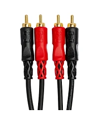 Hosa Technology 3.3'/1m 2 Rca Male to 2 Rca Male Stereo Interconnect Cable, Gold Contacts
