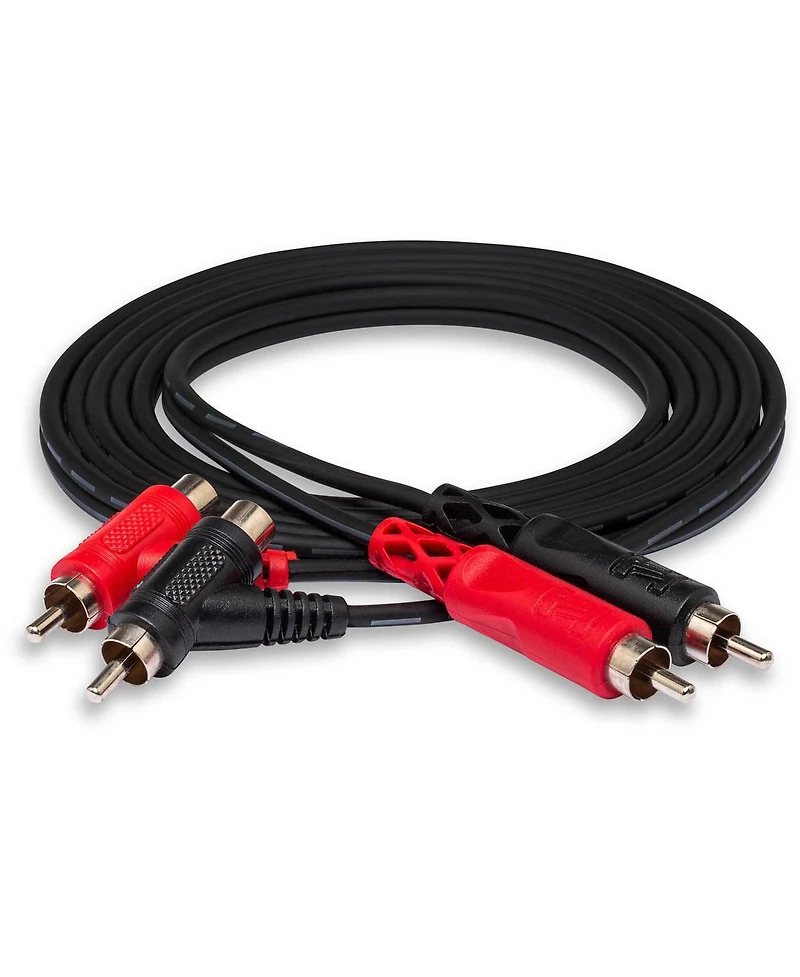 Hosa Technology 3.3'/1m Dual Rca to Dual Piggyback Rca Audio Cable