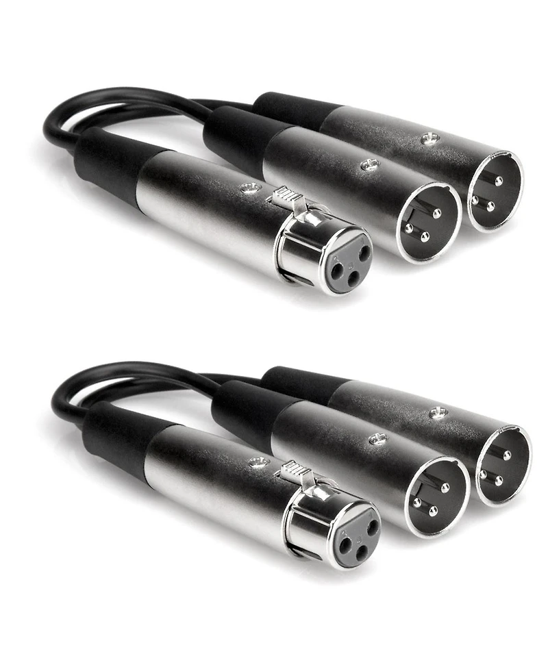 Hosa Technology 2x 3-Pin Xlr Female to 2-xlr Male Y-Cable 6"