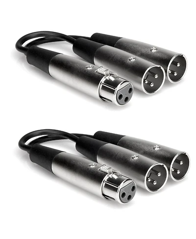 Hosa Technology 2x 3-Pin Xlr Female to 2-xlr Male Y-Cable 6"