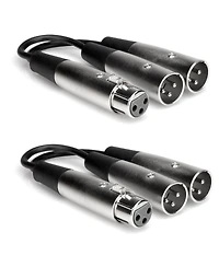 Hosa Technology 2x 3-Pin Xlr Female to 2-xlr Male Y-Cable 6"