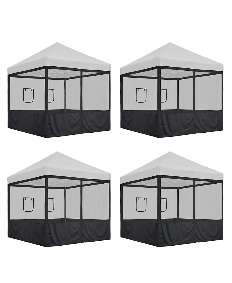 16 Pcs 10 ft Pop Up Canopy Tent Sidewall Mesh Side Wall Party Canopy