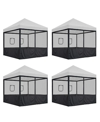 16 Pcs 10 ft Pop Up Canopy Tent Sidewall Mesh Side Wall Party Canopy