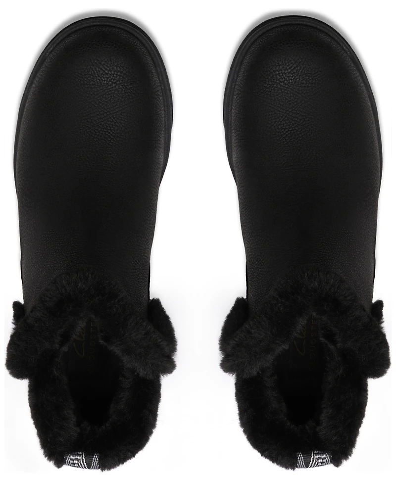 Clarks Women's Cloudsteppers Breeze Fur Wedge Ankle Boots