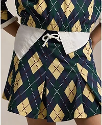 Polo Ralph Lauren Big Girls 2-Piece Mesh Knit Top and Skorts Set
