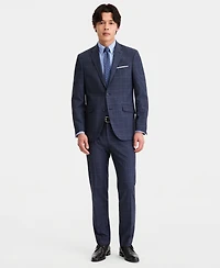 Kenneth Cole Reaction Men's Windowpane Slim-Fit Techni-Cole Suit Separates Jacket