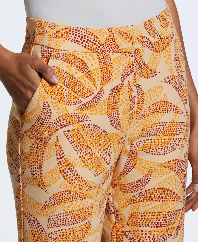 Ella Rafaella Women's Batik Print Cropped Culotte Pants
