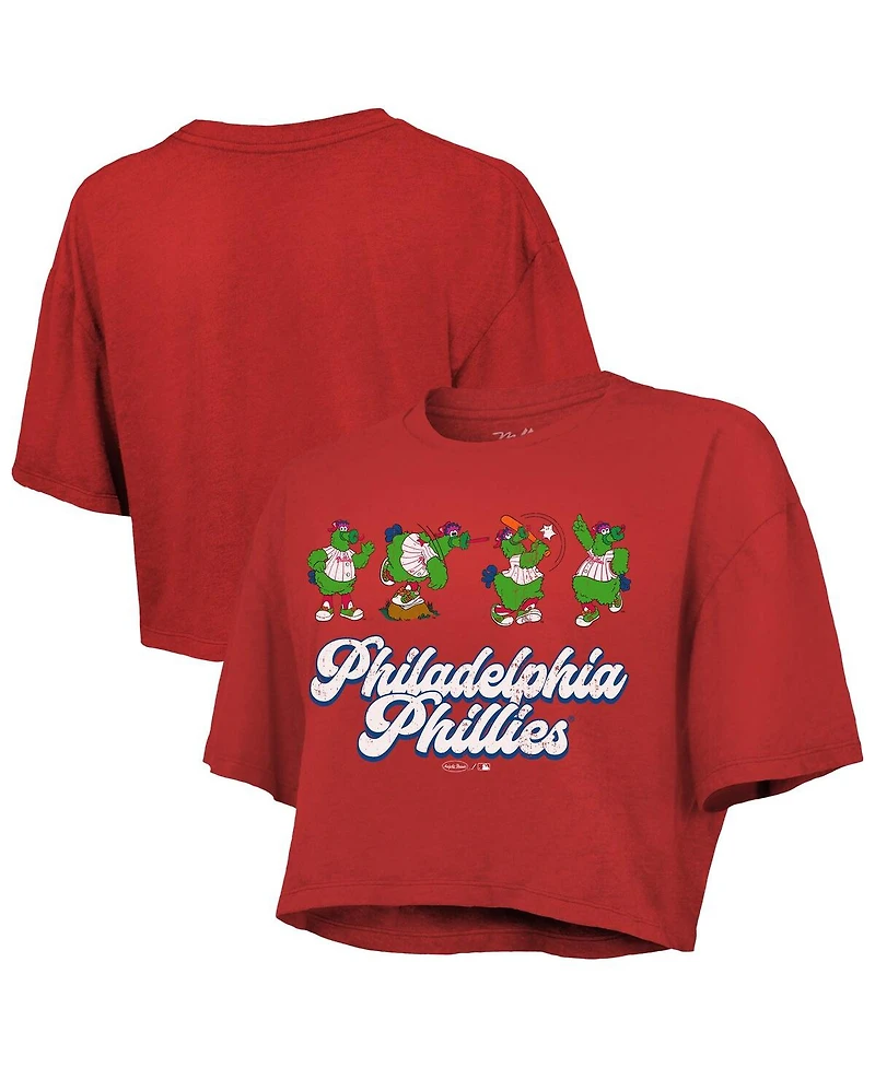 Majestic Women's Red Philadelphia Phillies Boxy Crop T-Shirt